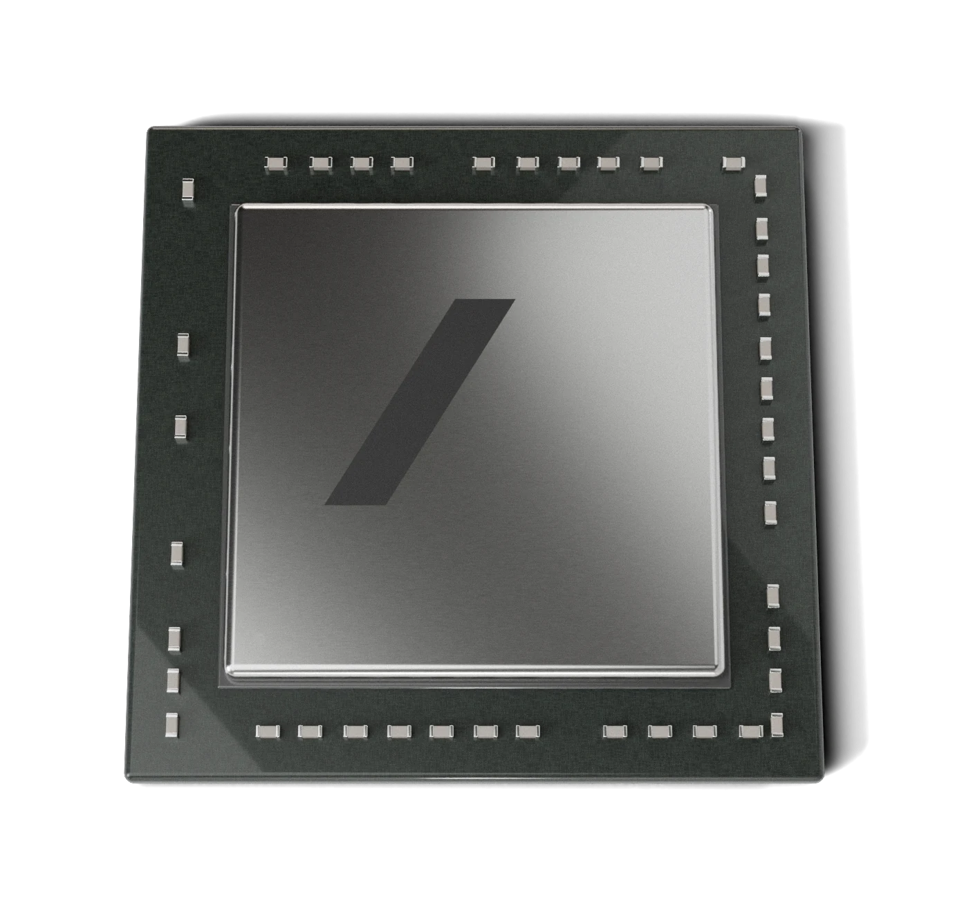 A processor package seen from above
